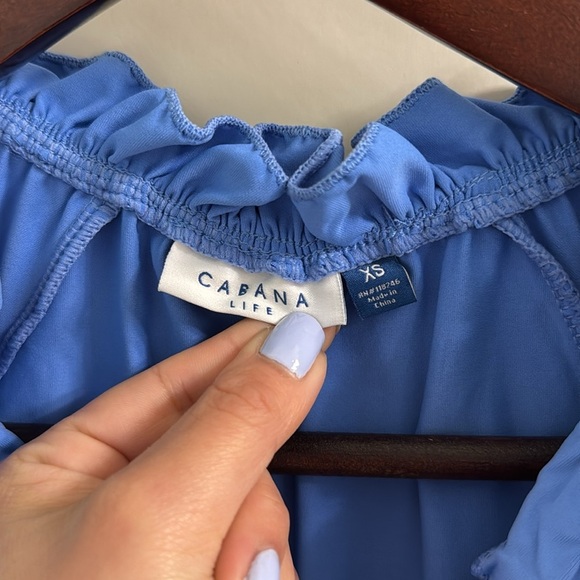 Cabana Life Periwinkle Blue Tiered Ruffle Dress - Picture 5 of 8